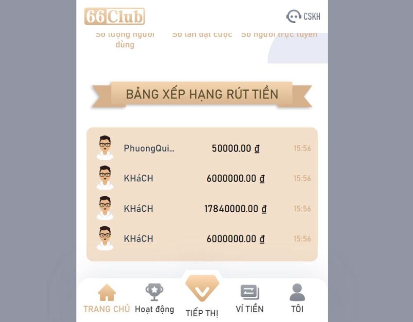 Đối thủ chơi xấu hạ bệ uy tín 66Club chứ nhiều người vẫn rút tiền bình thường
